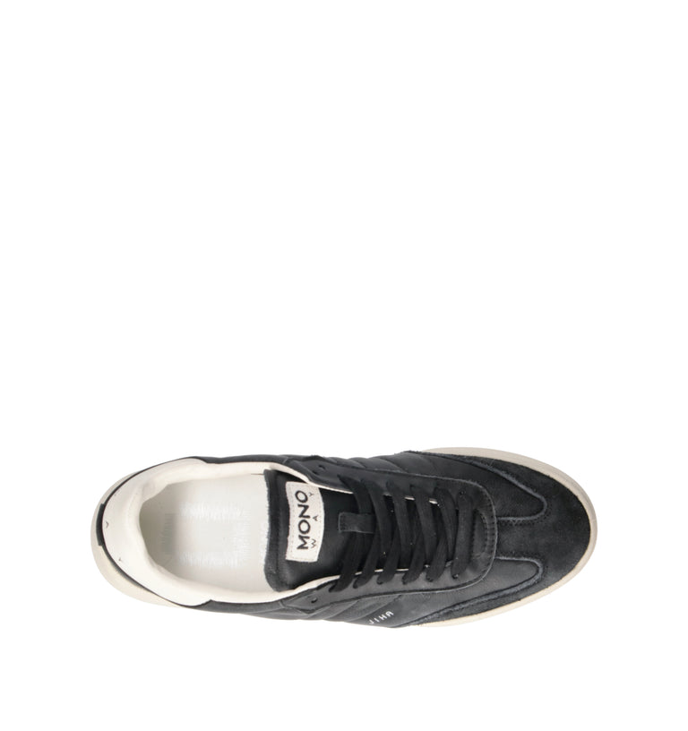 MONOWAY Sneaker uomo nera in pelle