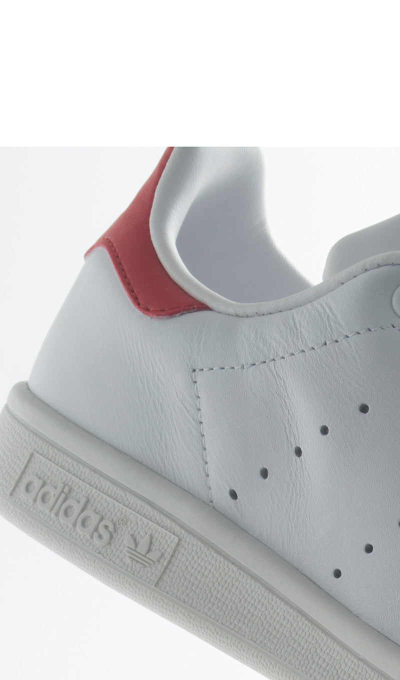 ADIDAS ORIGINAL STAN SMITH Sneaker donna bianca/rossa in pelle