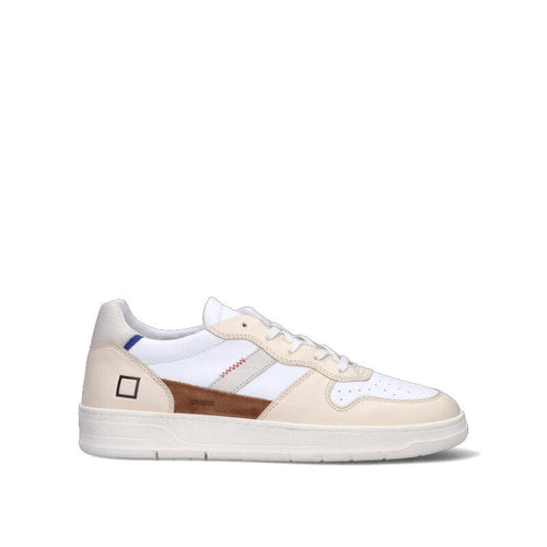 D.A.T.E. Sneaker uomo bianca/panna in pelle