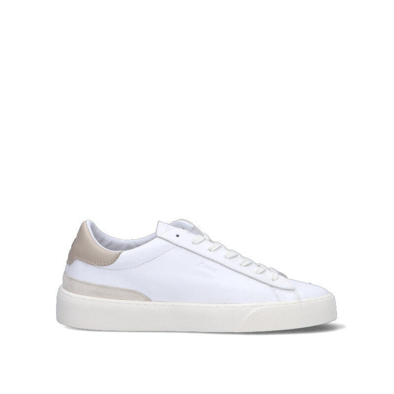 D.A.T.E. Sneaker uomo bianca/beige in pelle