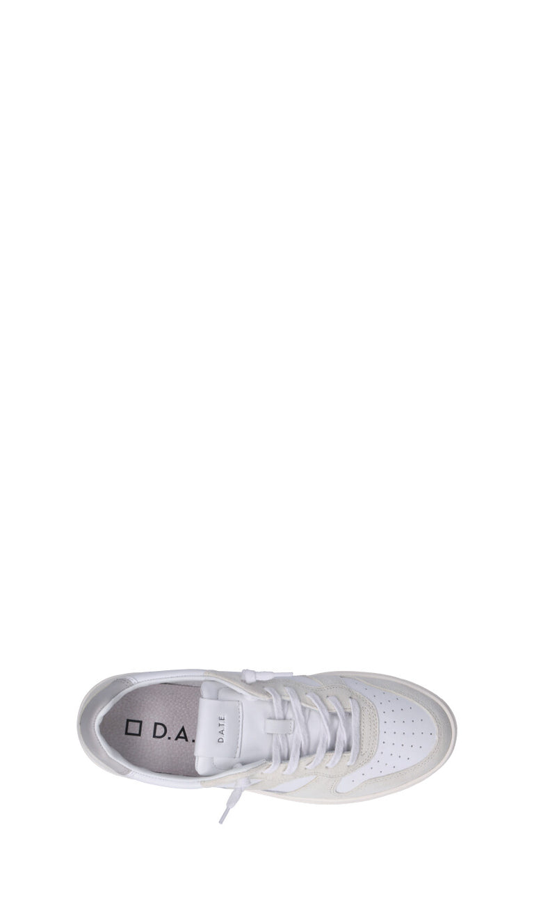 D.A.T.E. COURT 2.0 VINTAGE CALF Sneaker uomo bianca in pelle