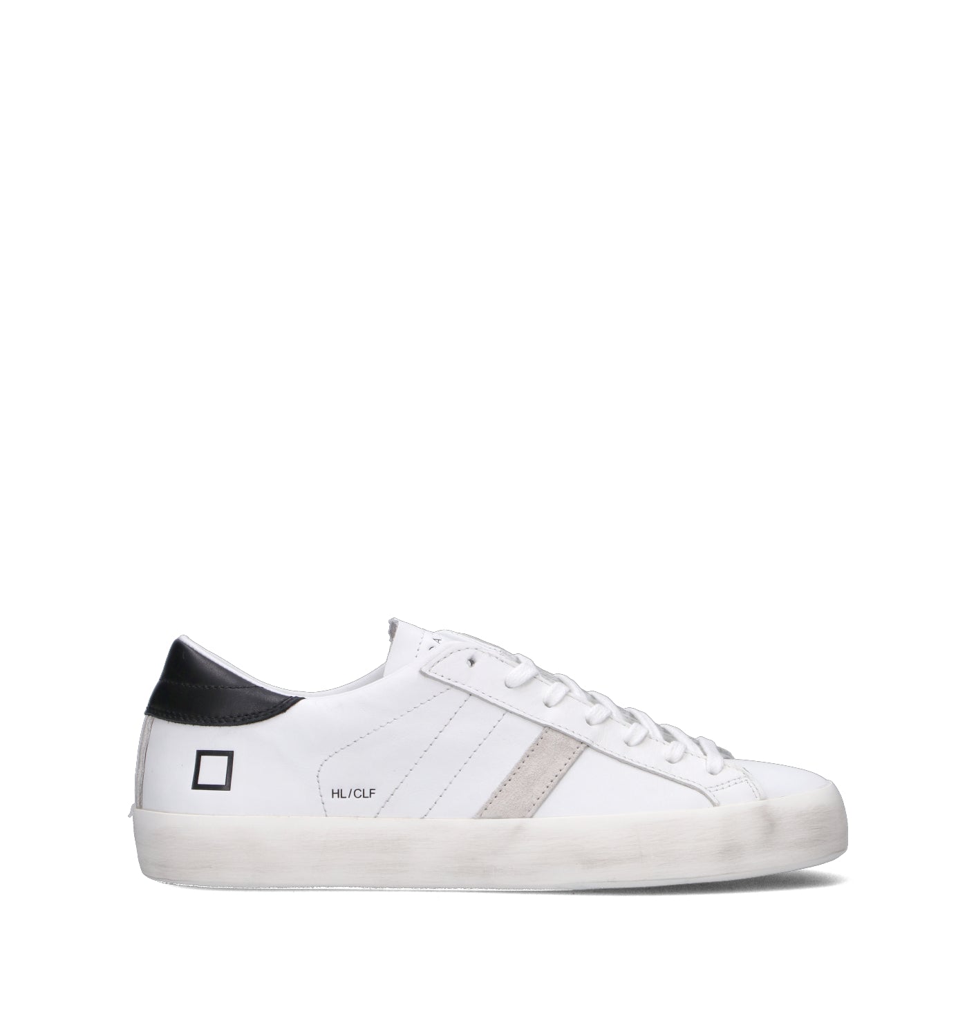 D.A.T.E. Sneaker uomo bianca/nera in pelle