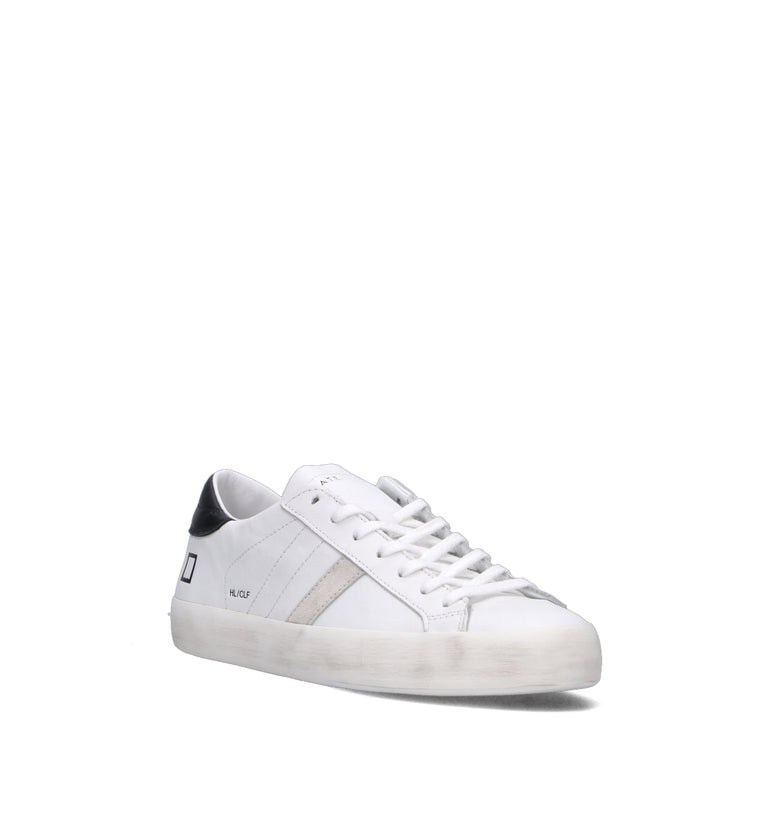 D.A.T.E. Sneaker uomo bianca/nera in pelle