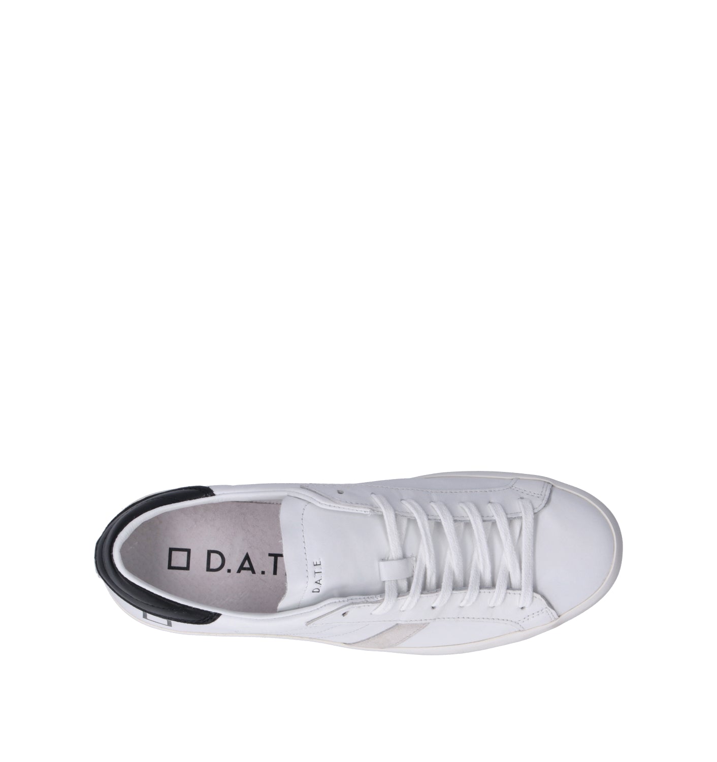 D.A.T.E. Sneaker uomo bianca/nera in pelle