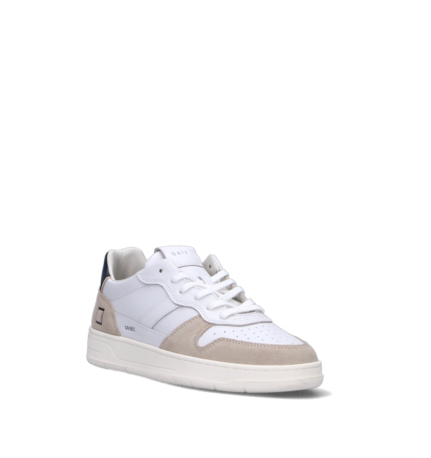 D.A.T.E. Sneaker uomo bianca/blu in pelle