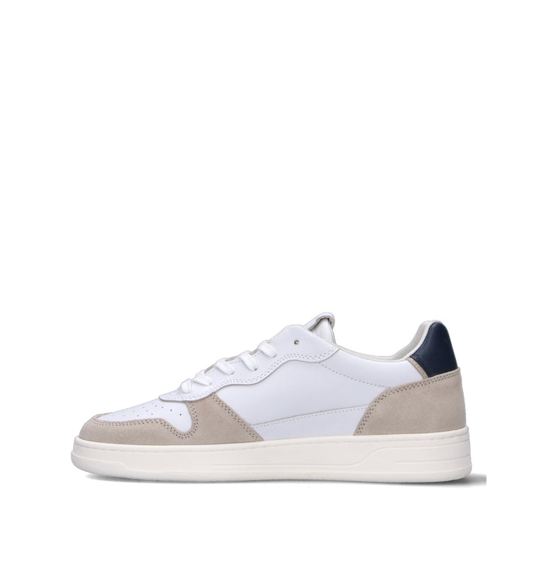 D.A.T.E. Sneaker uomo bianca/blu in pelle