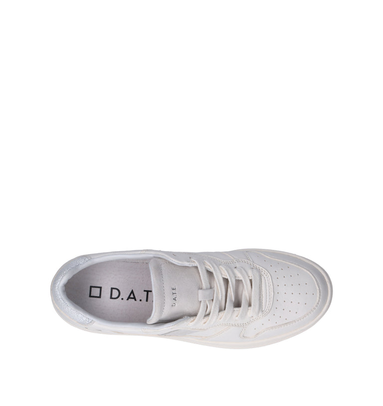 D.A.T.E. Sneaker uomo bianca in pelle