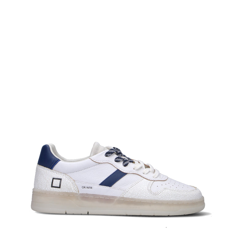 D.A.T.E. Sneaker uomo bianca/blu in pelle
