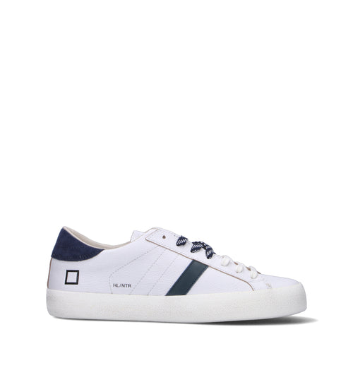 D.A.T.E. Sneaker uomo bianca/blu in pelle