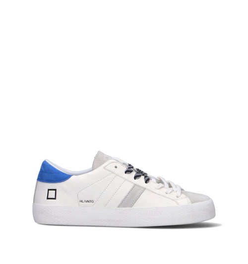 D.A.T.E. Sneaker uomo bianca/blu in pelle