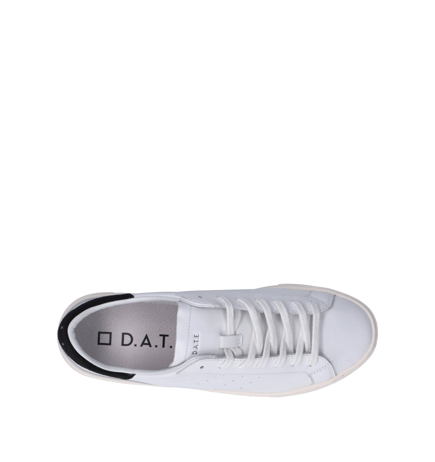 D.A.T.E. Sneaker uomo bianca/nera in pelle