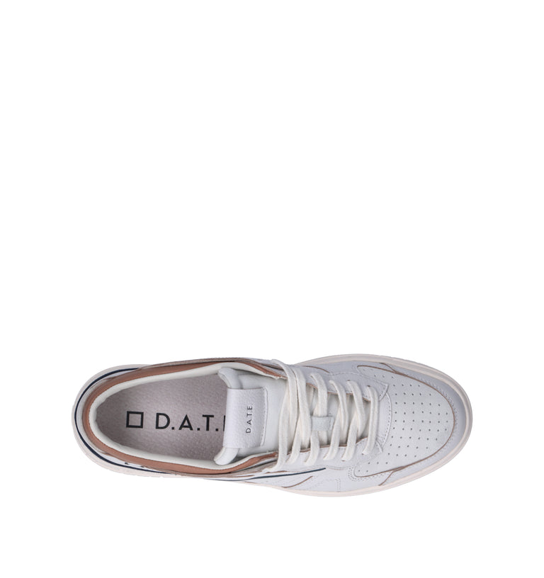 D.A.T.E. Sneaker uomo bianca in pelle