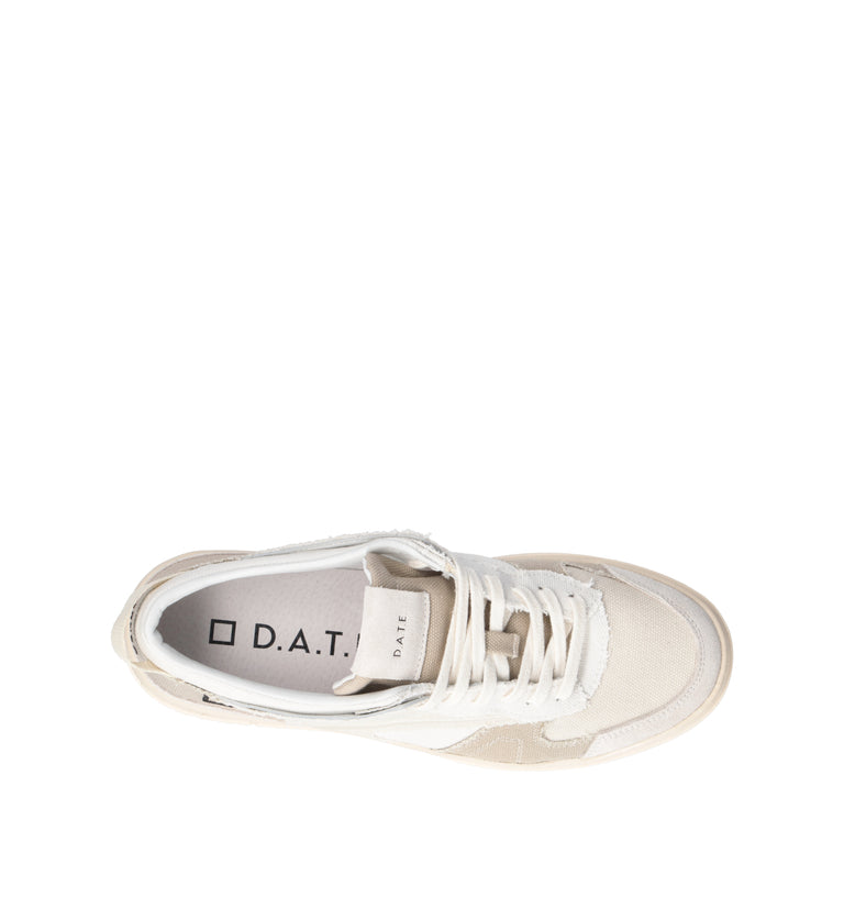 D.A.T.E. Sneaker uomo bianca/panna