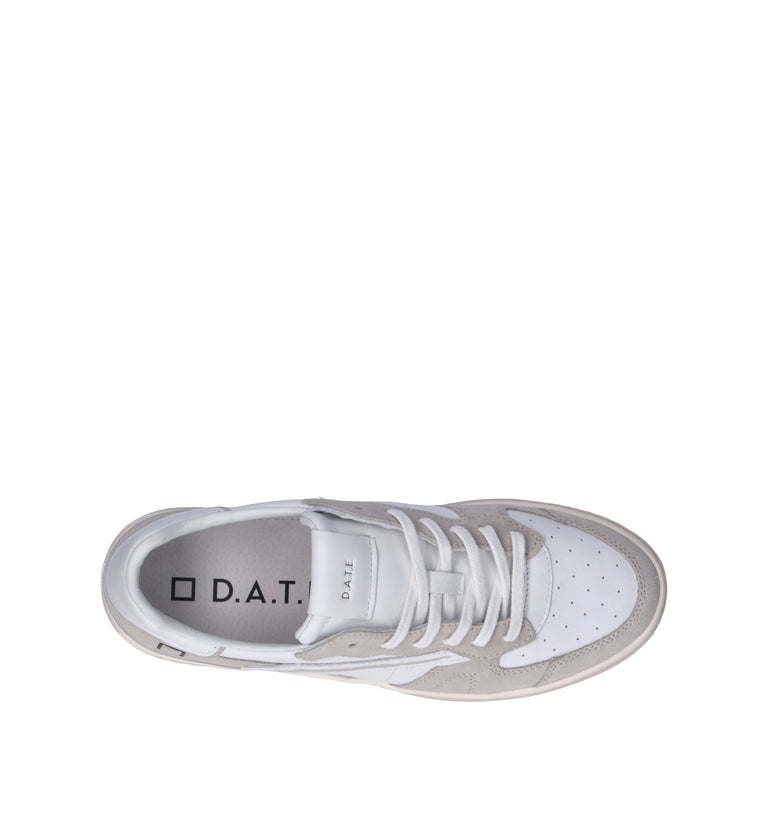 D.A.T.E. Sneaker uomo bianca in pelle