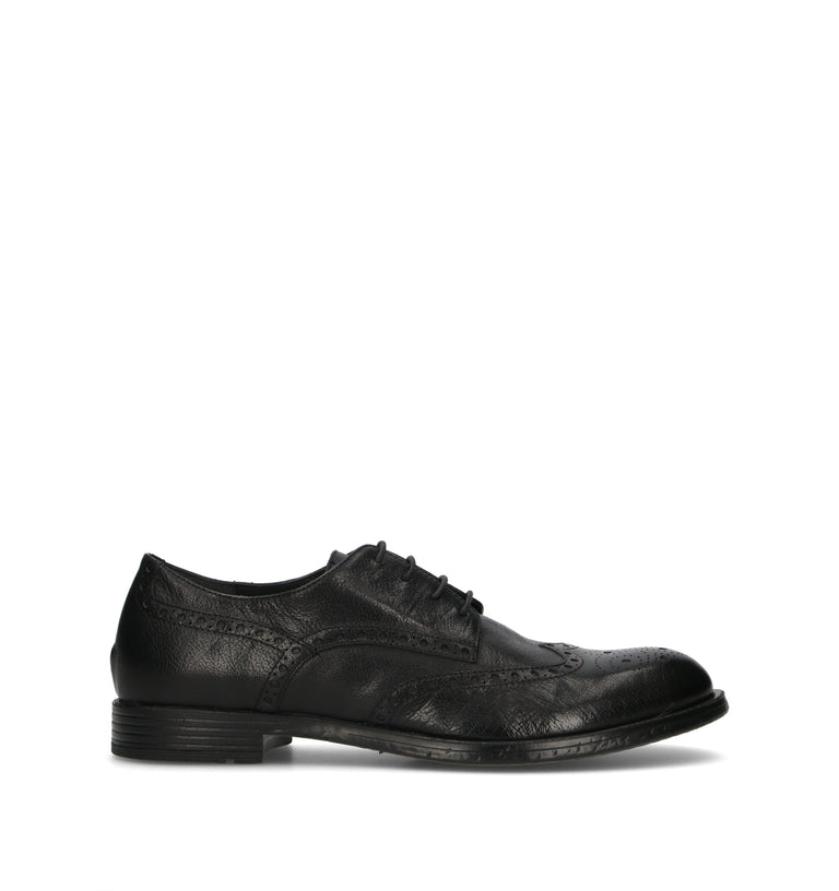 HUNDRED 100 Stringata uomo nera in pelle