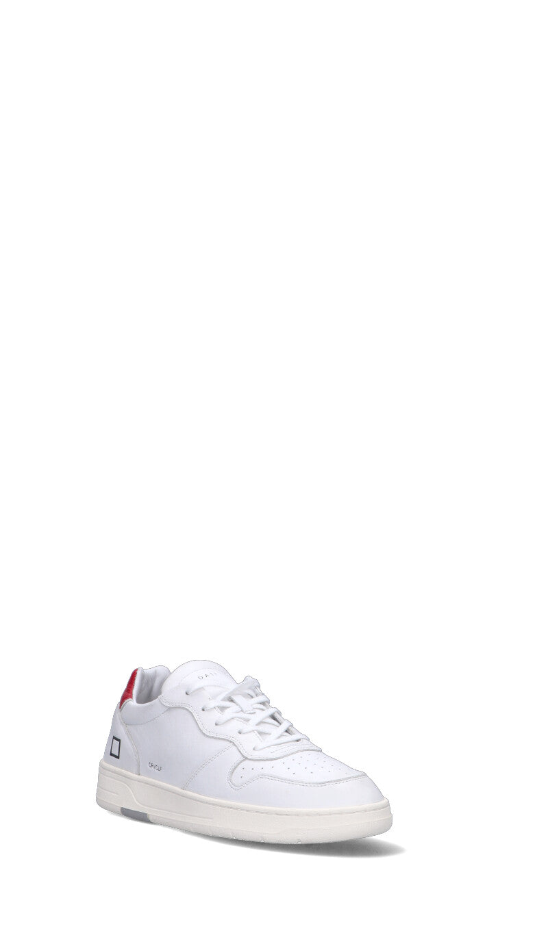 D.A.T.E. - COURT Sneaker uomo bianca/rossa in pelle