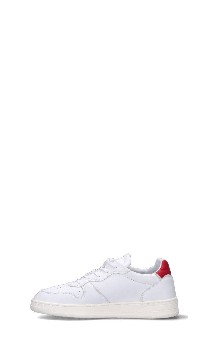 D.A.T.E. - COURT Sneaker uomo bianca/rossa in pelle