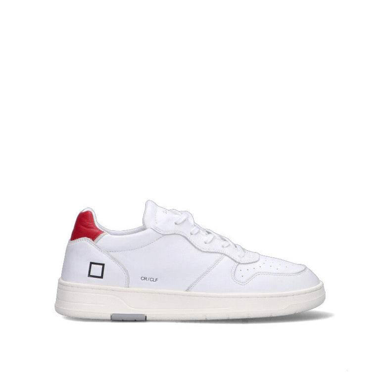 D.A.T.E. - COURT Sneaker uomo bianca/rossa in pelle