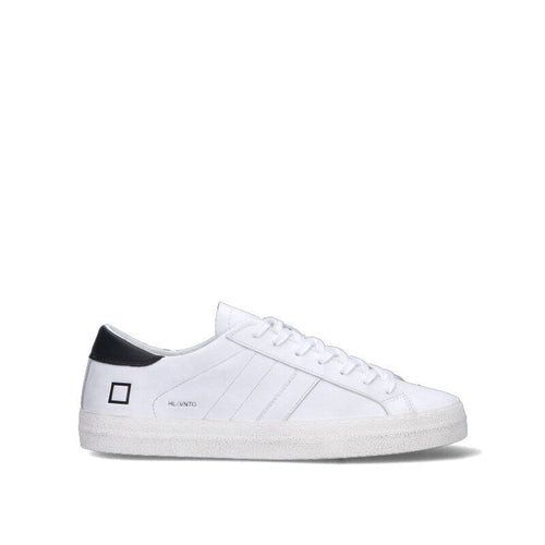 D.A.T.E. - HILL LOW VINTAGE CALF Sneaker uomo bianca/nera in pelle