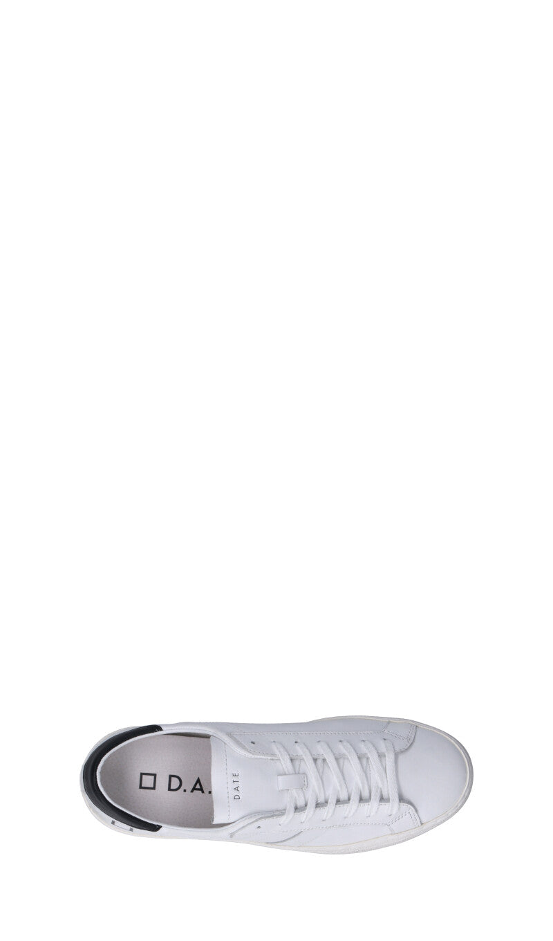 D.A.T.E. - HILL LOW VINTAGE CALF Sneaker uomo bianca/nera in pelle