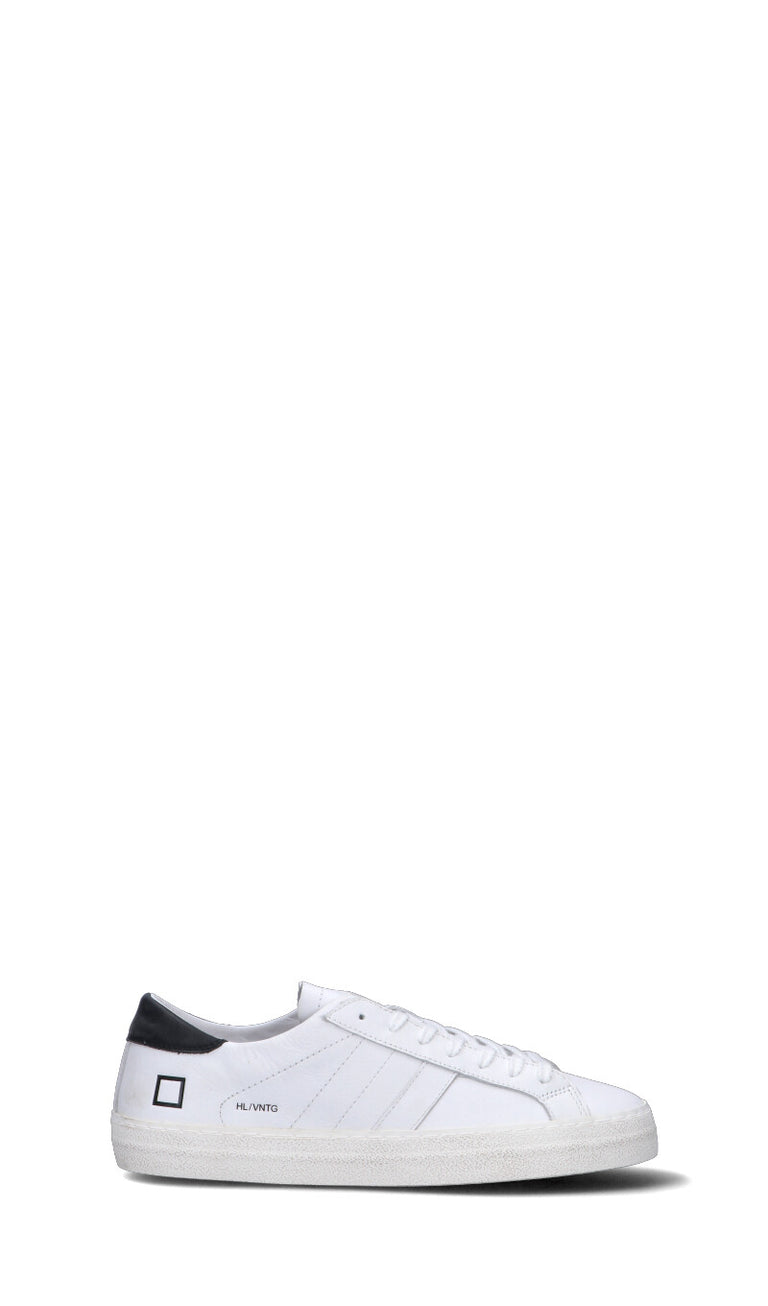 D.A.T.E. - HILL LOW VINTAGE CALF Sneaker uomo bianca/nera in pelle