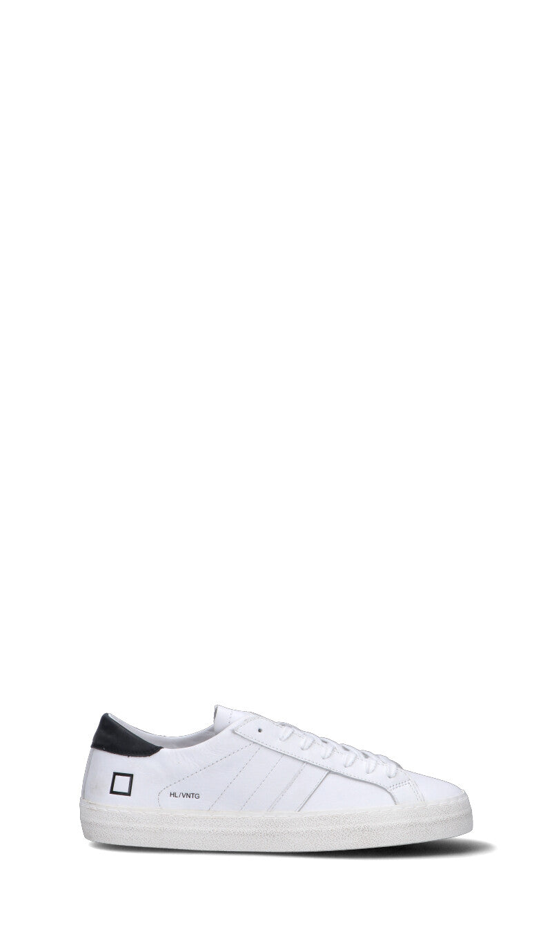 D.A.T.E. - HILL LOW VINTAGE CALF Sneaker uomo bianca/nera in pelle