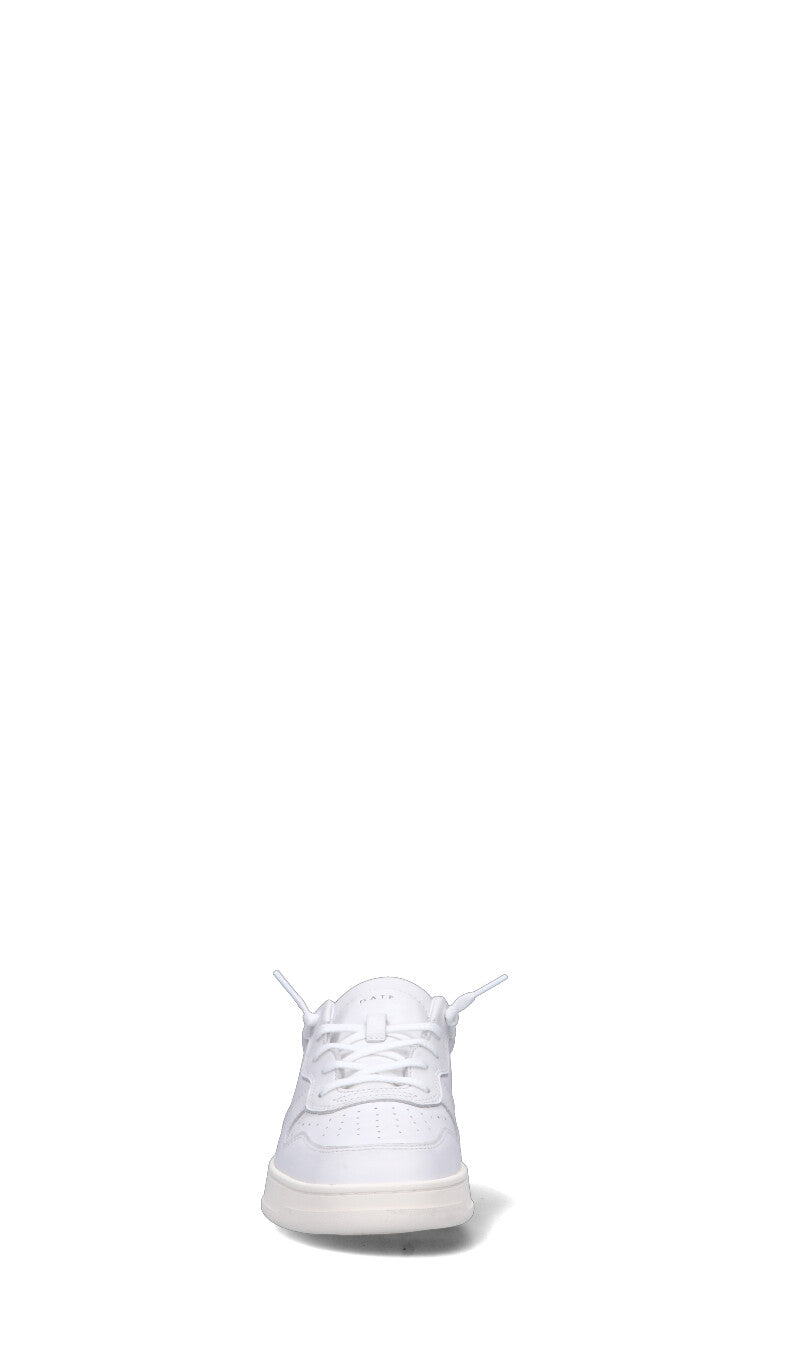 D.A.T.E. COURT CALF Sneaker umo bianca/verde in pelle