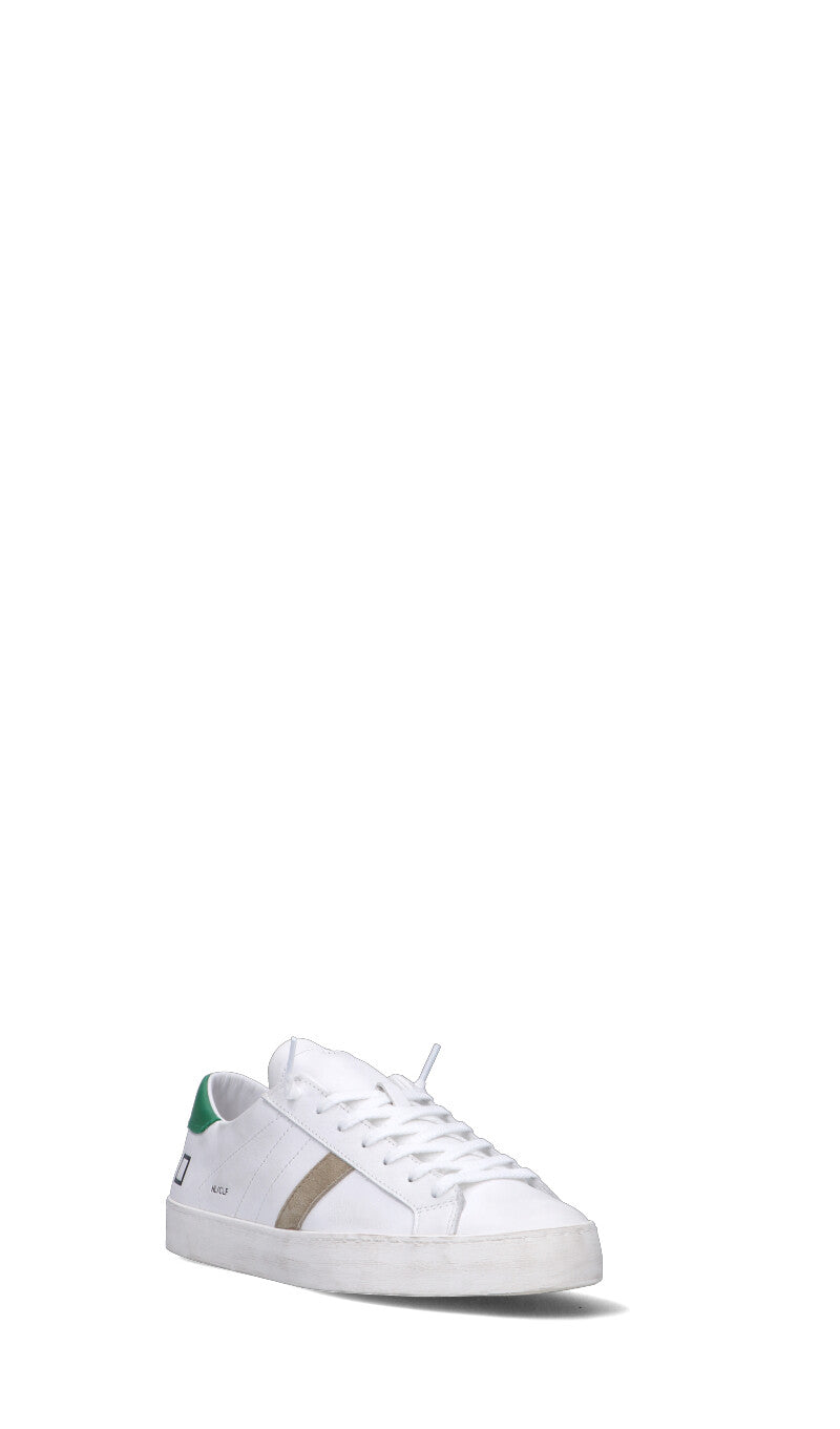 D.A.T.E. HILL LOW CALF Sneaker uomo bianca/verde in pelle