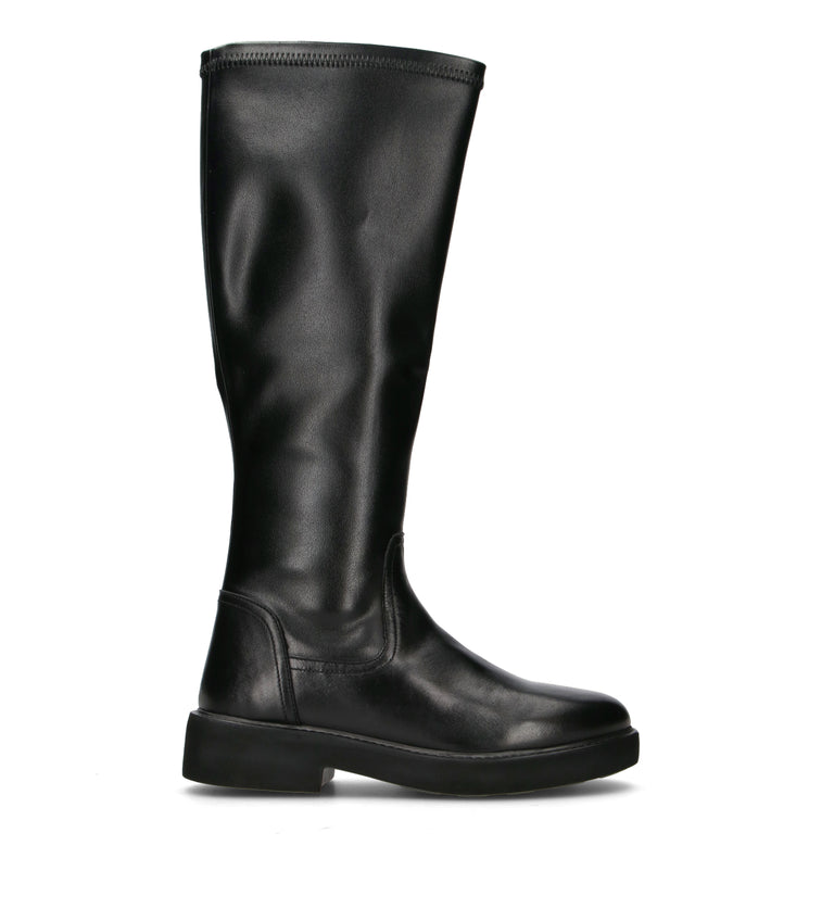 CATCH JUICE Stivale donna nero in pelle