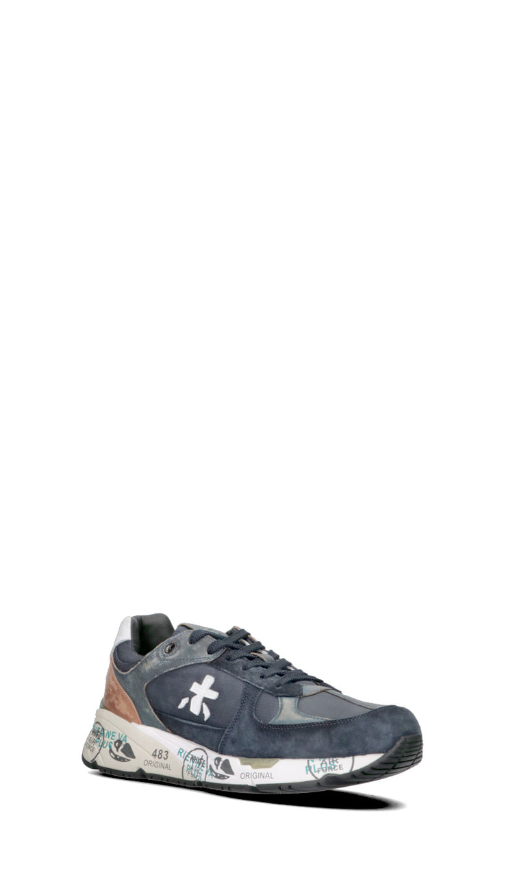 PREMIATA MASE Sneaker trendy uomo blu in pelle/tessuto