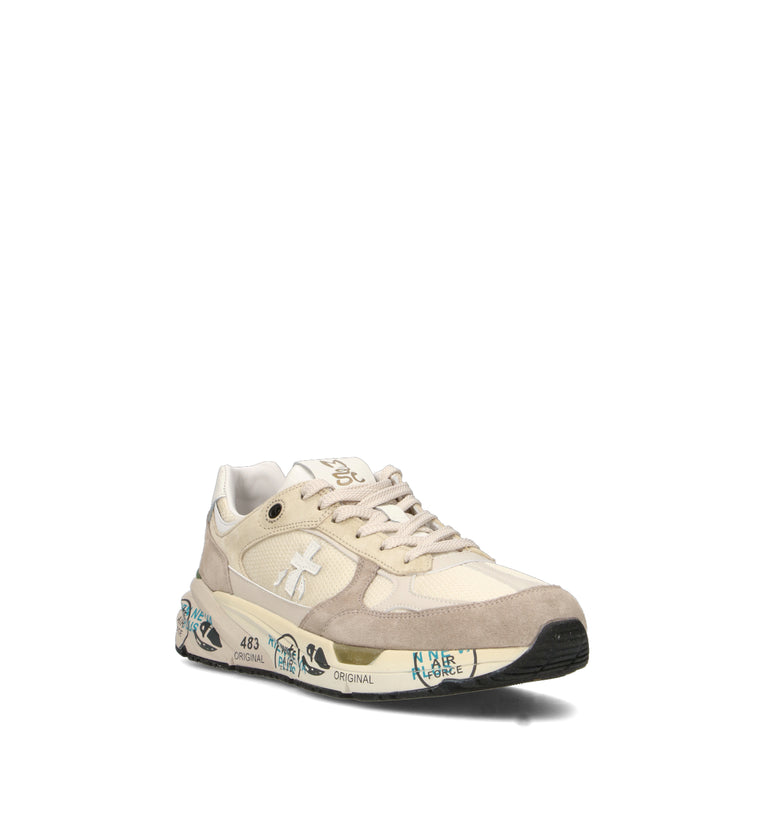 PREMIATA Sneaker uomo bianca/panna