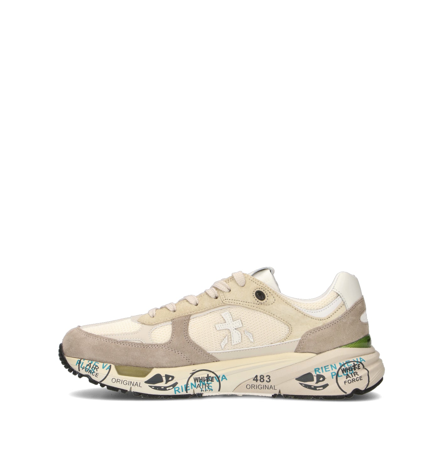 PREMIATA Sneaker uomo bianca/panna