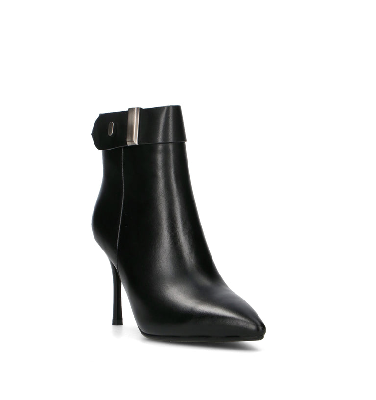 A.ENNIE Tronchetto donna nero in pelle