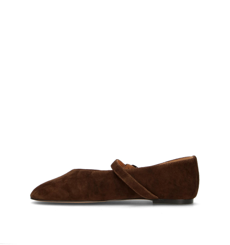 INUOVO Ballerina donna marrone in suede