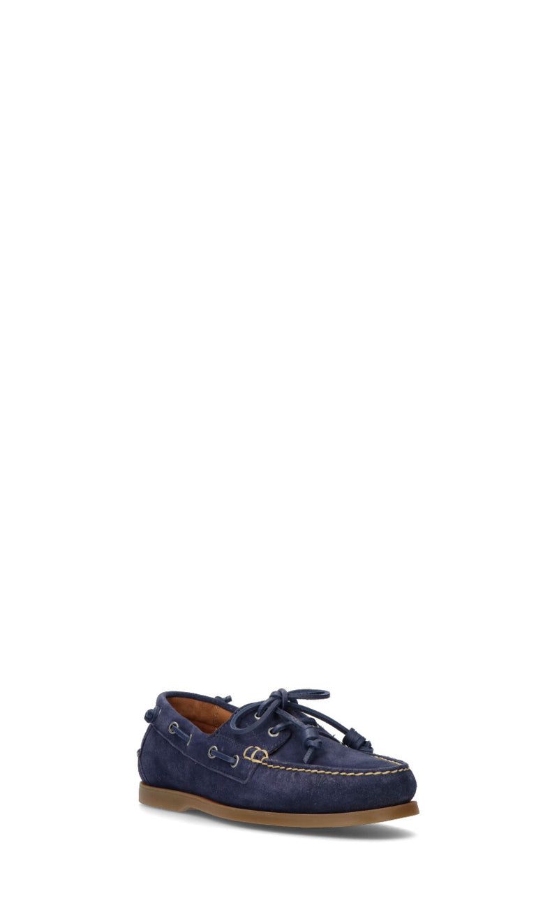 RALPH LAUREN Scarpa barca uomo blu in suede