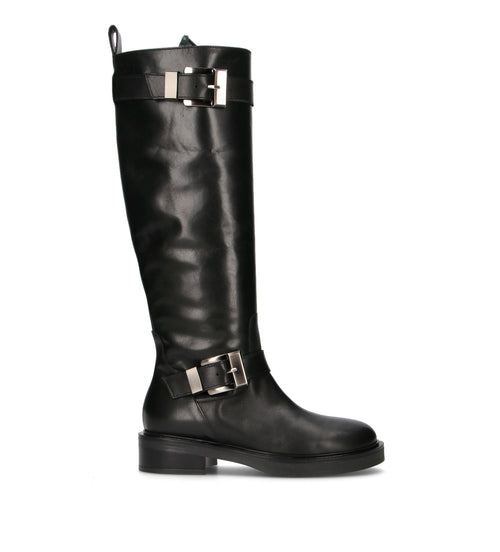 LORENZO MARI Stivale donna nero in pelle