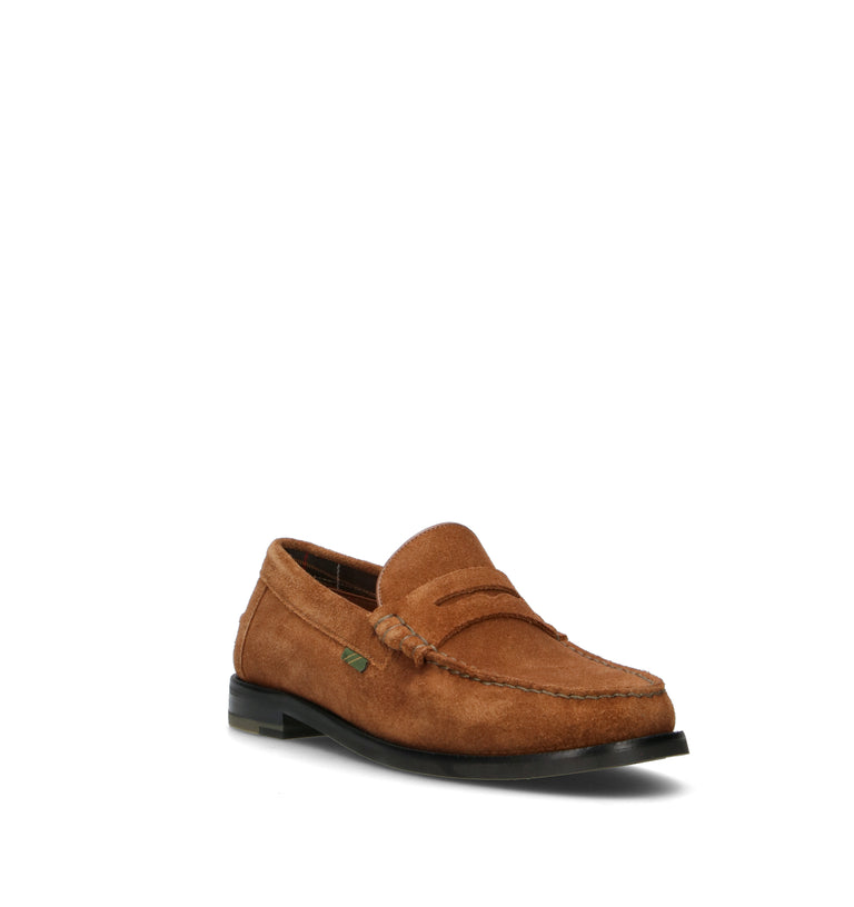 BARBOUR Mocassino uomo marrone in suede