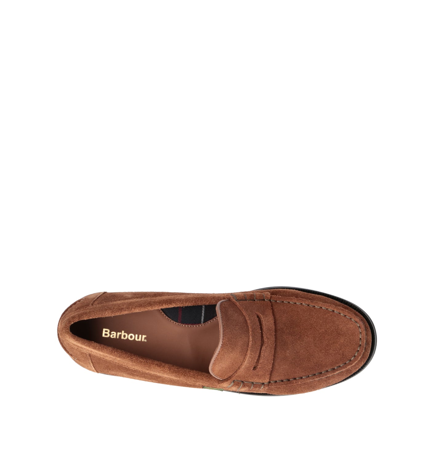 BARBOUR Mocassino uomo marrone in suede