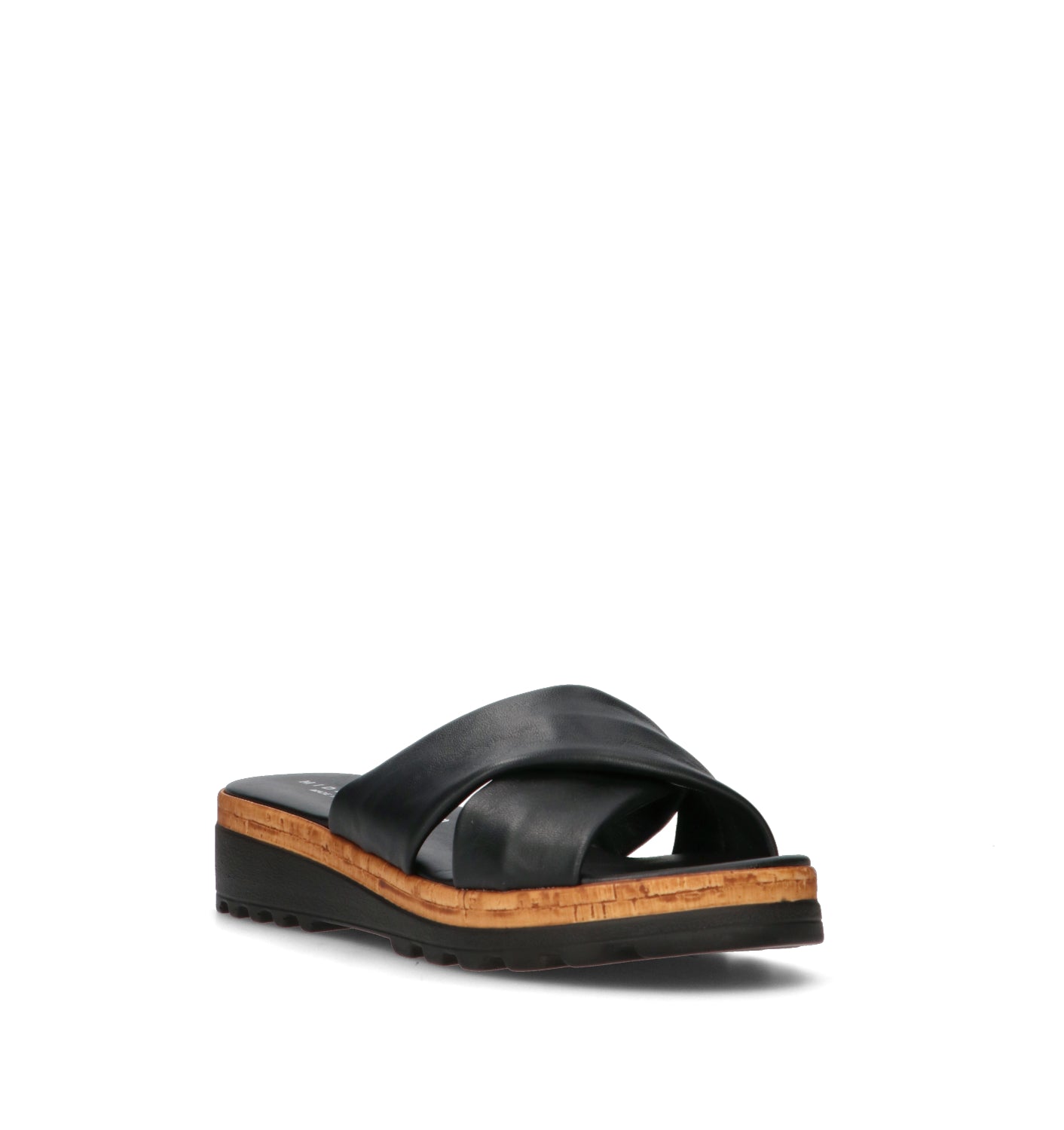 MIDELETTE Ciabatta donna nera in pelle
