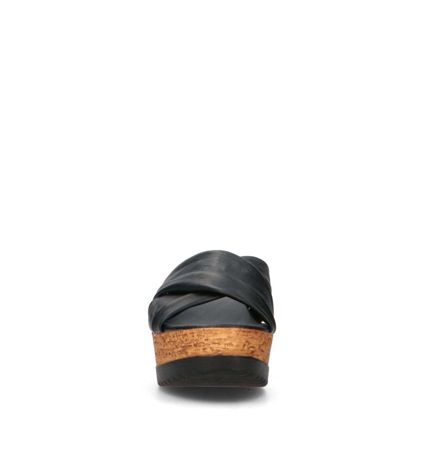 MIDELETTE Sandalo donna nero in pelle