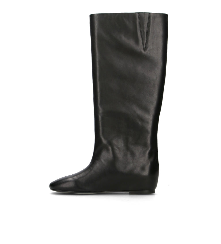 LOAFER Stivale donna nero in pelle