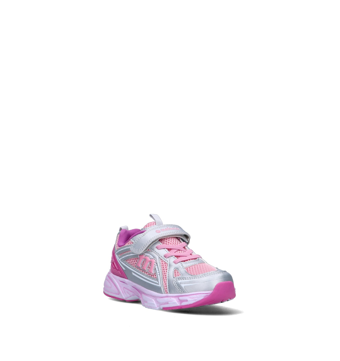 MELANIA Sneaker bimba rosa/argento