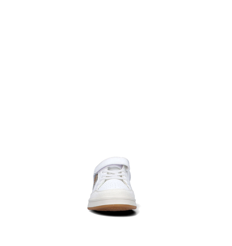 MELANIA Sneaker bimba bianca/argento
