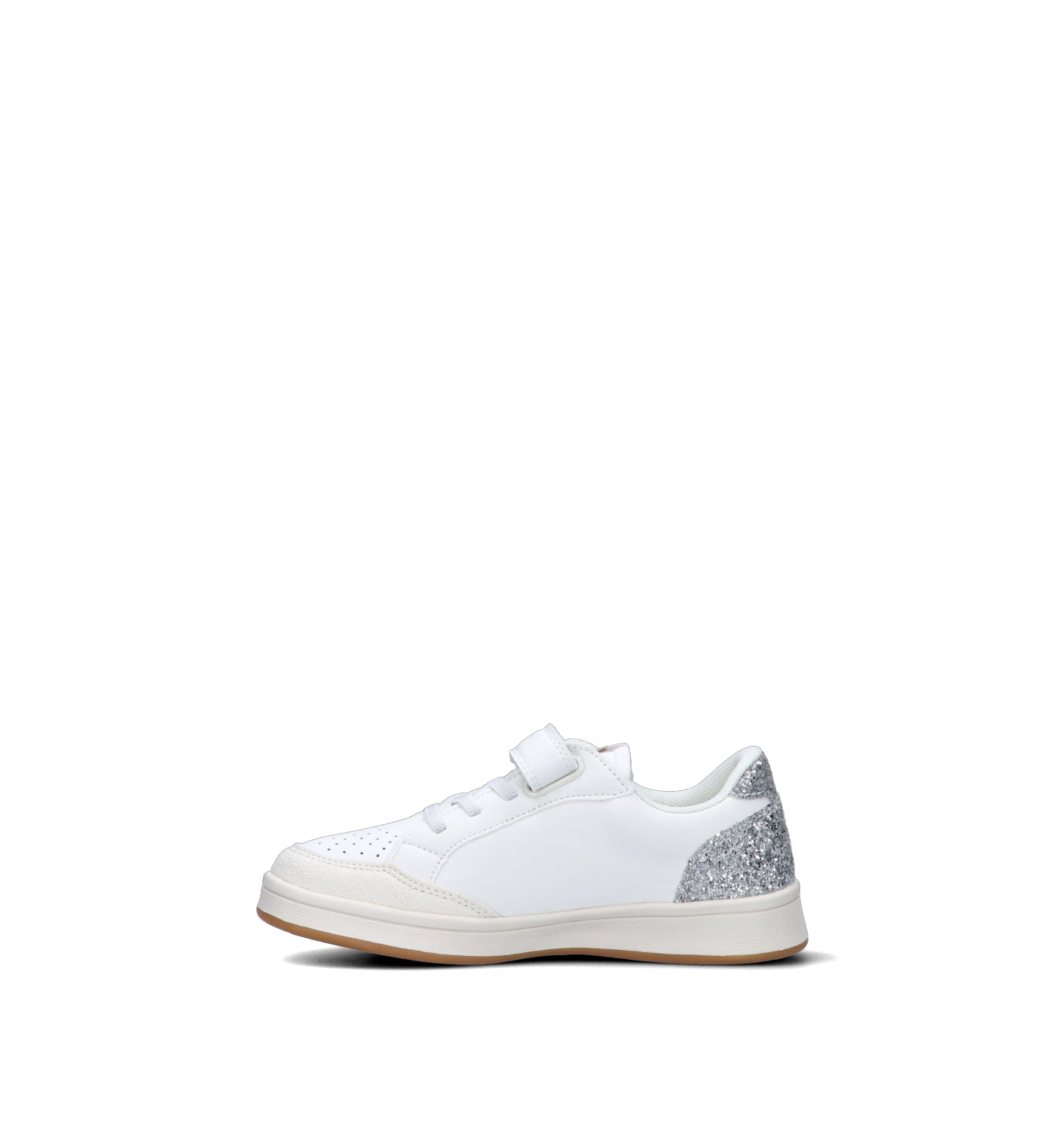 MELANIA Sneaker bimba bianca/argento