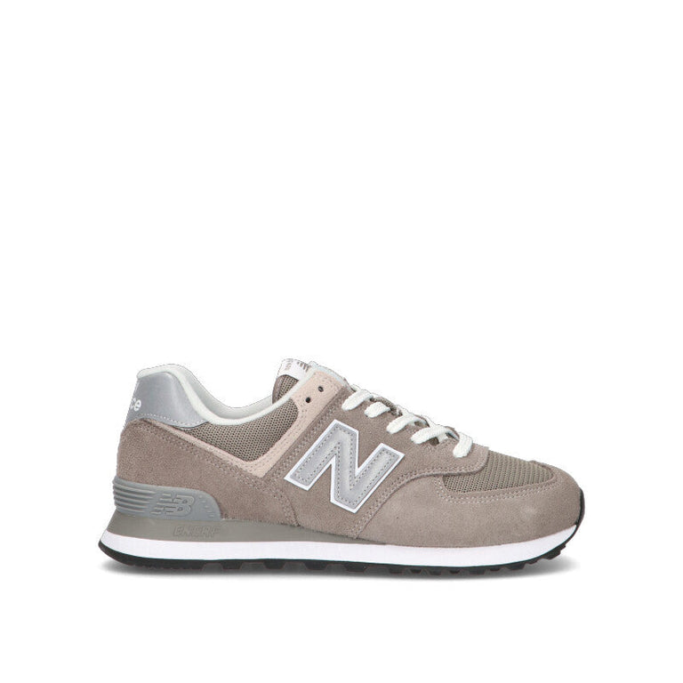 NEW BALANCE 574 Sneaker uomo grigia in suede