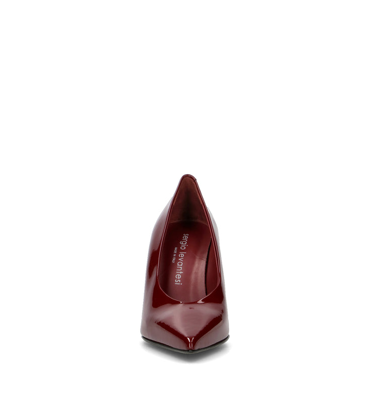 SERGIO LEVANTESI Décolleté donna bordeaux in pelle