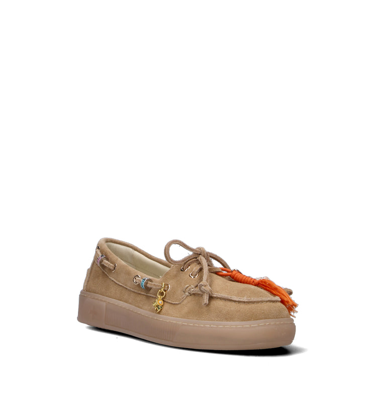 GIO+ Mocassino donna marrone in suede