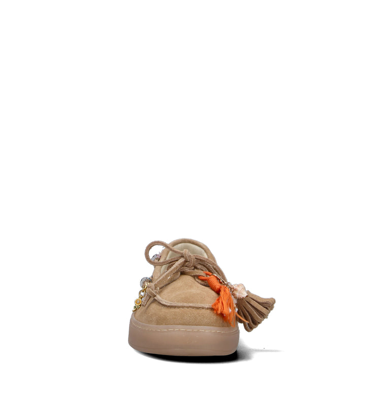 GIO+ Mocassino donna marrone in suede