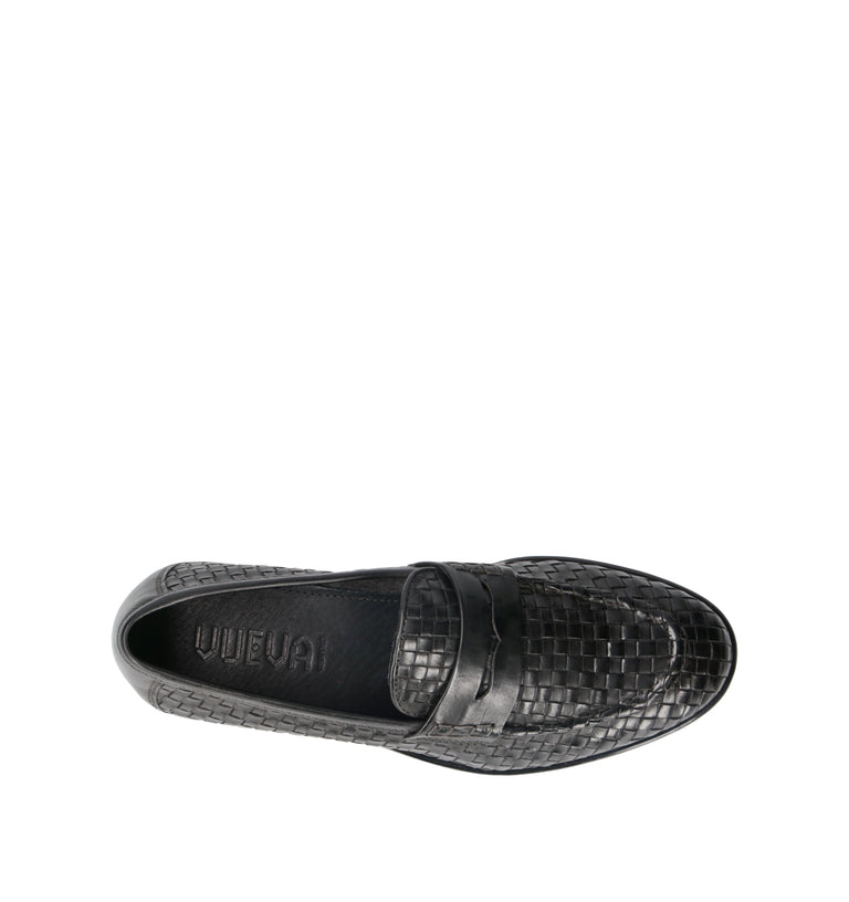 VUEVA Mocassino uomo navy in pelle