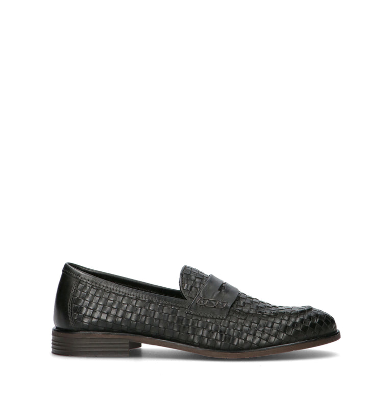 VUEVA Mocassino uomo navy in pelle
